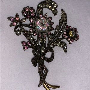 “Sweet Romance” costume jewelry brooch
